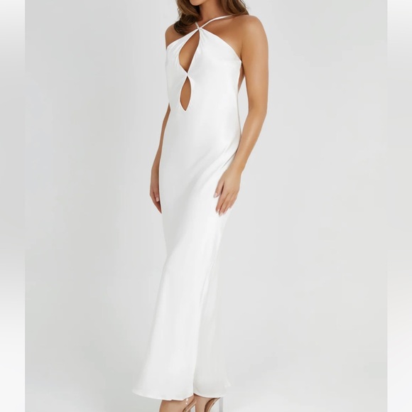 COPY - Meshki satin dress white - Picture 5 of 11